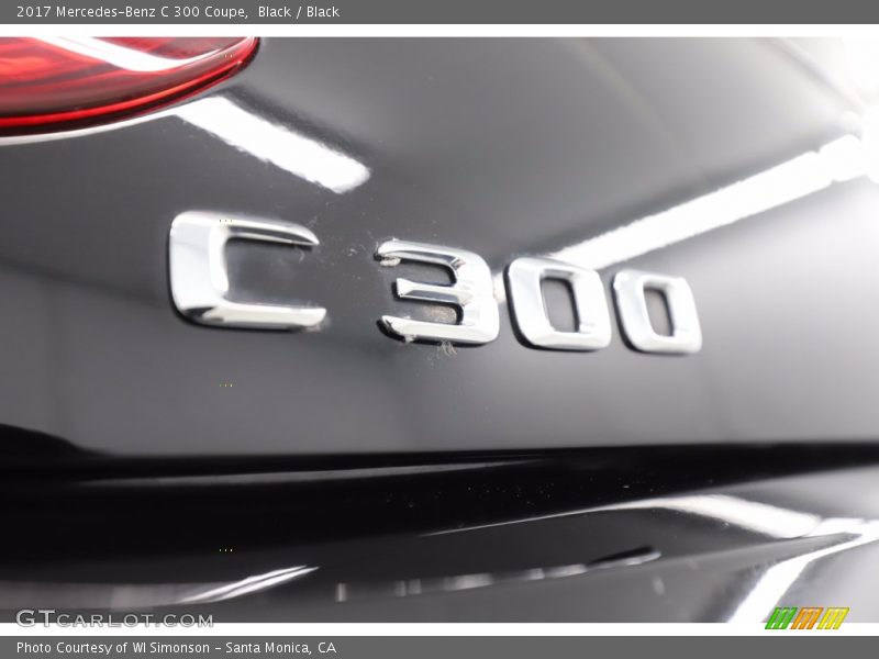 Black / Black 2017 Mercedes-Benz C 300 Coupe