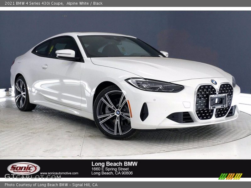 Alpine White / Black 2021 BMW 4 Series 430i Coupe