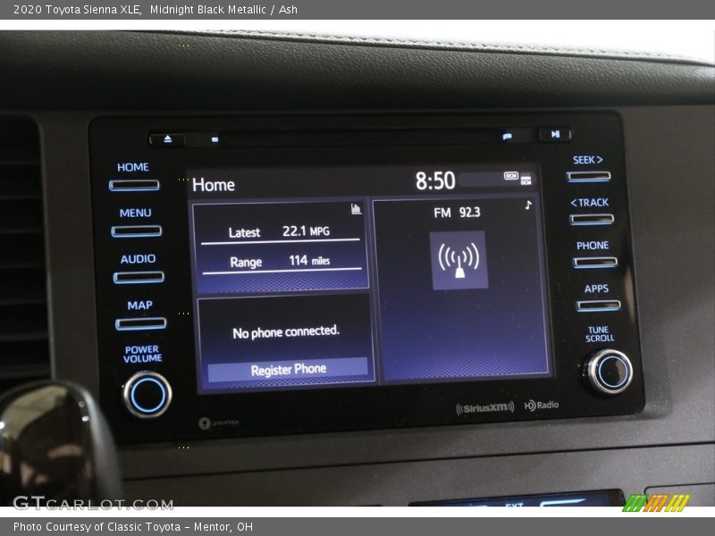 Midnight Black Metallic / Ash 2020 Toyota Sienna XLE