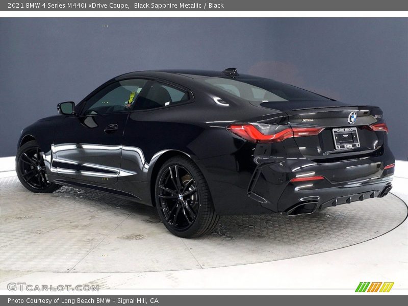 Black Sapphire Metallic / Black 2021 BMW 4 Series M440i xDrive Coupe
