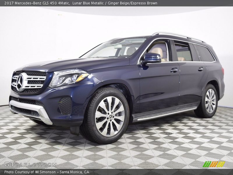 Lunar Blue Metallic / Ginger Beige/Espresso Brown 2017 Mercedes-Benz GLS 450 4Matic