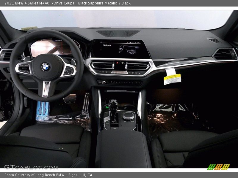 Black Sapphire Metallic / Black 2021 BMW 4 Series M440i xDrive Coupe