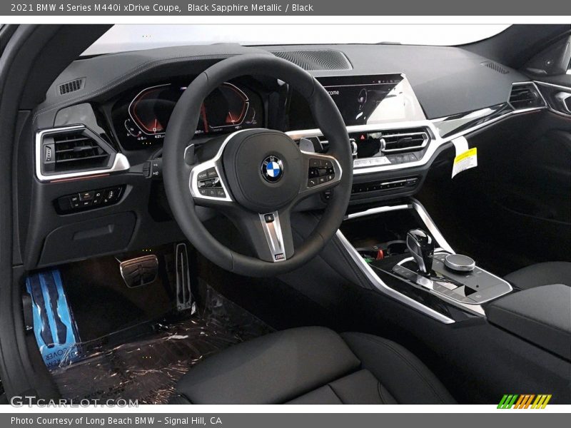 Black Sapphire Metallic / Black 2021 BMW 4 Series M440i xDrive Coupe