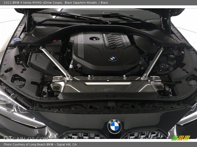 Black Sapphire Metallic / Black 2021 BMW 4 Series M440i xDrive Coupe