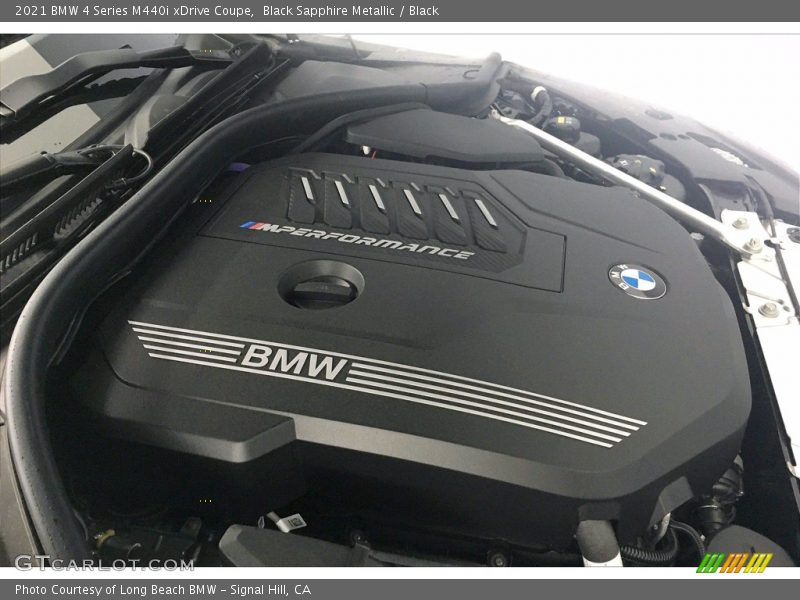 Black Sapphire Metallic / Black 2021 BMW 4 Series M440i xDrive Coupe