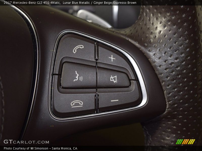 Lunar Blue Metallic / Ginger Beige/Espresso Brown 2017 Mercedes-Benz GLS 450 4Matic