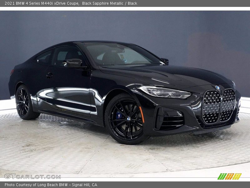 Black Sapphire Metallic / Black 2021 BMW 4 Series M440i xDrive Coupe