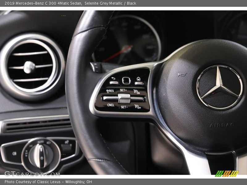 Selenite Grey Metallic / Black 2019 Mercedes-Benz C 300 4Matic Sedan