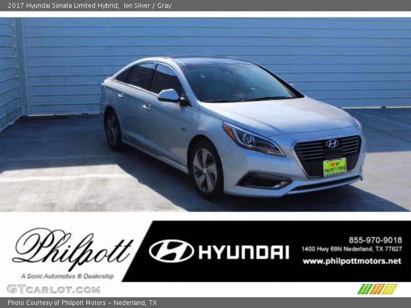 Ion Silver / Gray 2017 Hyundai Sonata Limited Hybrid