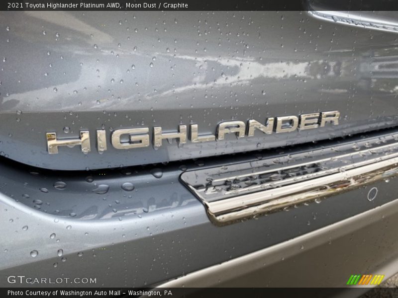 Moon Dust / Graphite 2021 Toyota Highlander Platinum AWD
