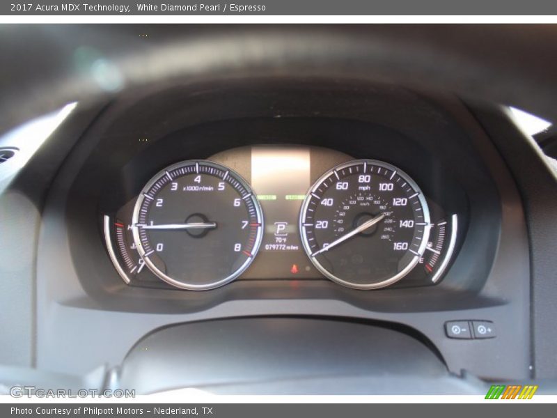 White Diamond Pearl / Espresso 2017 Acura MDX Technology