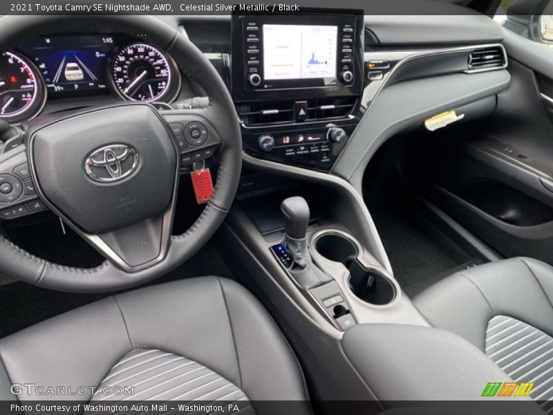 Celestial Silver Metallic / Black 2021 Toyota Camry SE Nightshade AWD