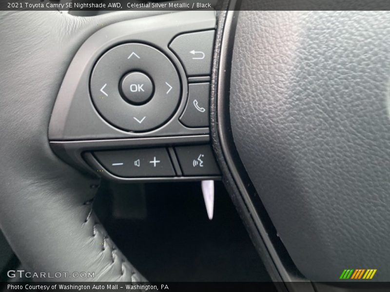 Celestial Silver Metallic / Black 2021 Toyota Camry SE Nightshade AWD