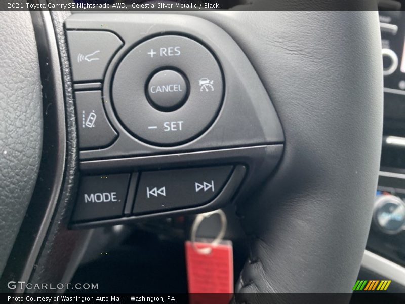 Celestial Silver Metallic / Black 2021 Toyota Camry SE Nightshade AWD