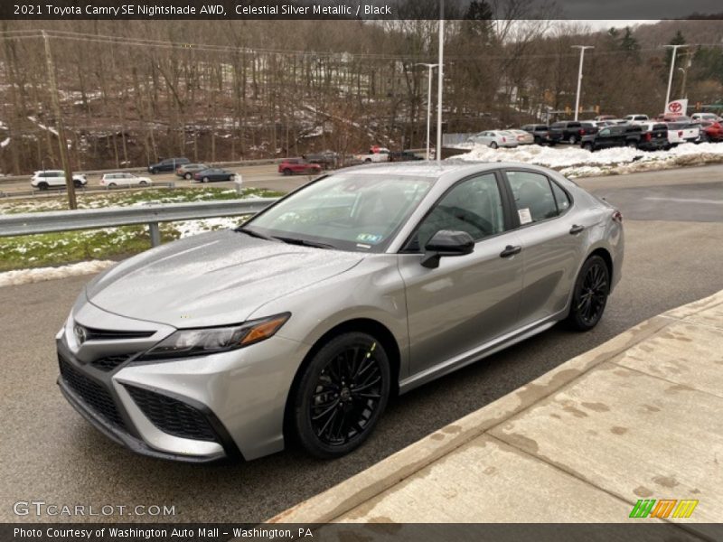Celestial Silver Metallic / Black 2021 Toyota Camry SE Nightshade AWD
