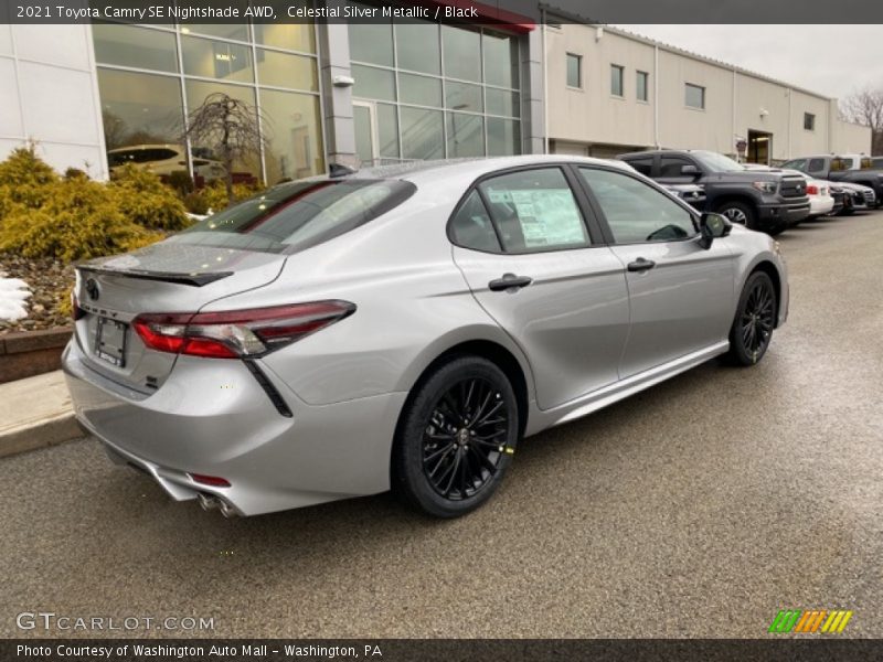 Celestial Silver Metallic / Black 2021 Toyota Camry SE Nightshade AWD