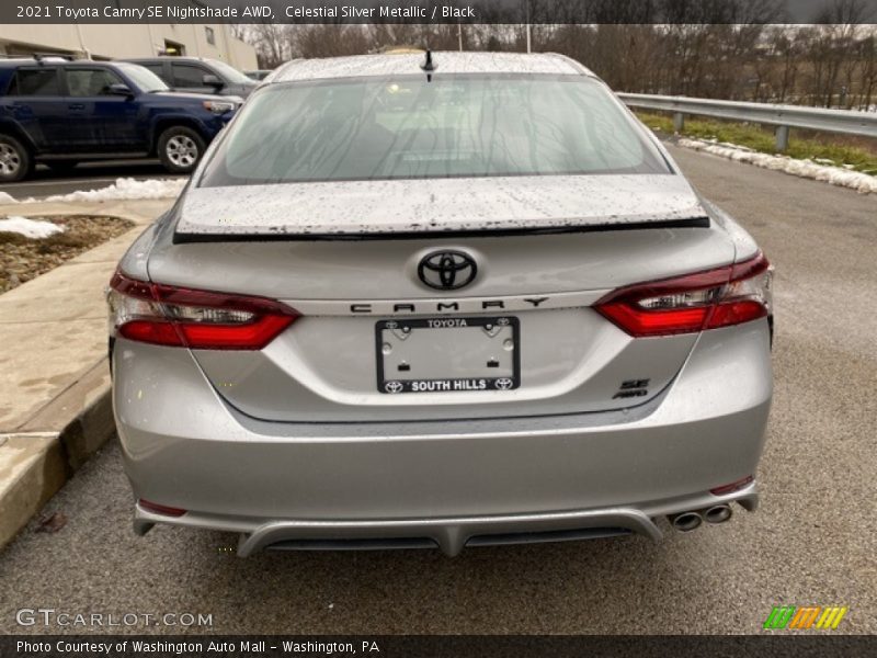 Celestial Silver Metallic / Black 2021 Toyota Camry SE Nightshade AWD