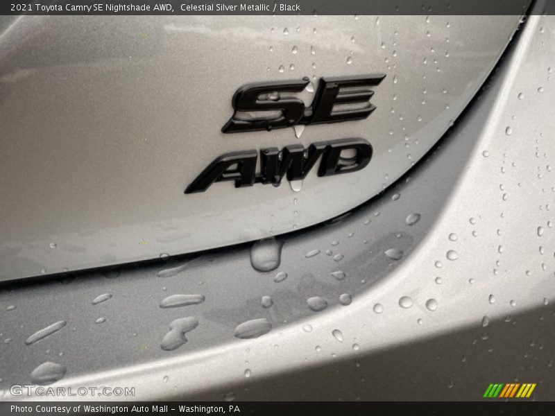 Celestial Silver Metallic / Black 2021 Toyota Camry SE Nightshade AWD