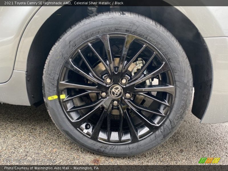 Celestial Silver Metallic / Black 2021 Toyota Camry SE Nightshade AWD