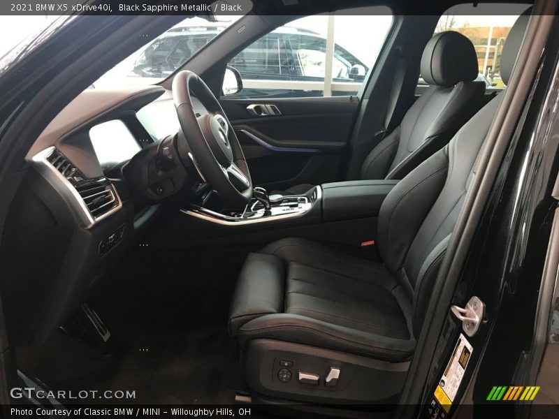 Black Sapphire Metallic / Black 2021 BMW X5 xDrive40i