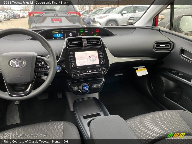 Supersonic Red / Black 2021 Toyota Prius LE