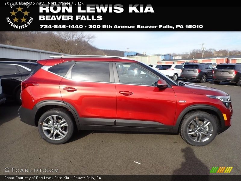 Mars Orange / Black 2021 Kia Seltos S AWD