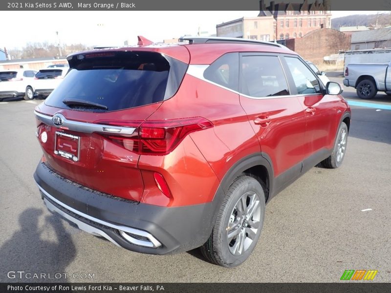 Mars Orange / Black 2021 Kia Seltos S AWD