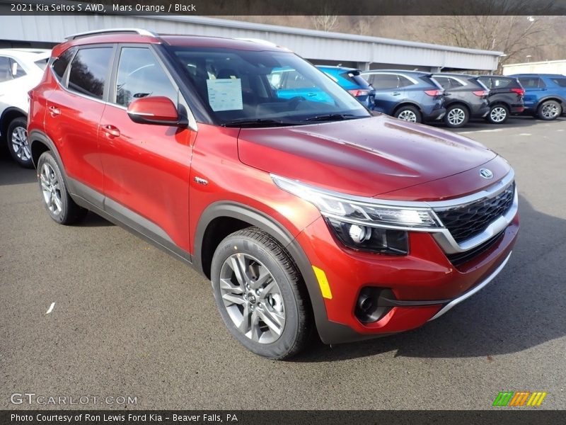 Mars Orange / Black 2021 Kia Seltos S AWD