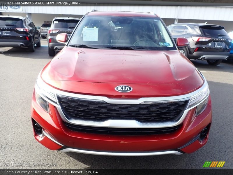 Mars Orange / Black 2021 Kia Seltos S AWD