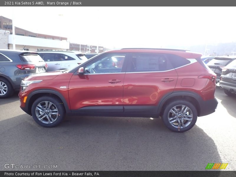Mars Orange / Black 2021 Kia Seltos S AWD