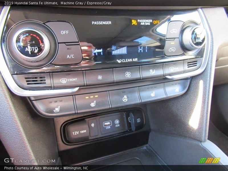 Machine Gray / Espresso/Gray 2019 Hyundai Santa Fe Ultimate