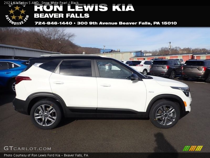 Snow White Pearl / Black 2021 Kia Seltos S AWD
