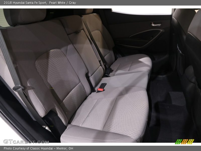 Pearl White / Gray 2018 Hyundai Santa Fe Sport