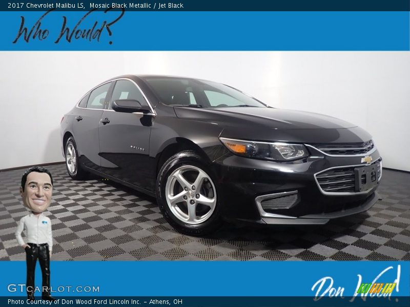 Mosaic Black Metallic / Jet Black 2017 Chevrolet Malibu LS