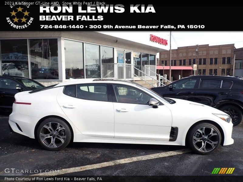 Snow White Pearl / Black 2021 Kia Stinger GT-Line AWD