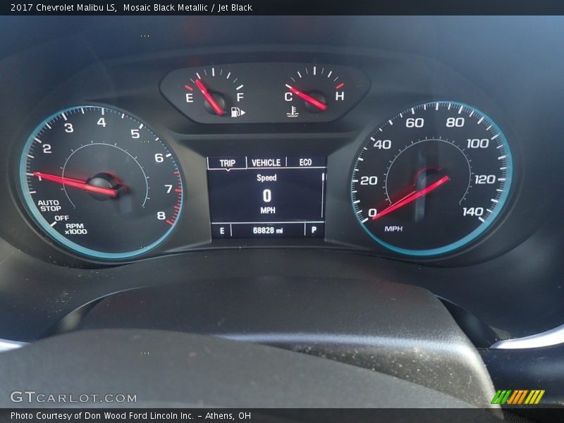 Mosaic Black Metallic / Jet Black 2017 Chevrolet Malibu LS
