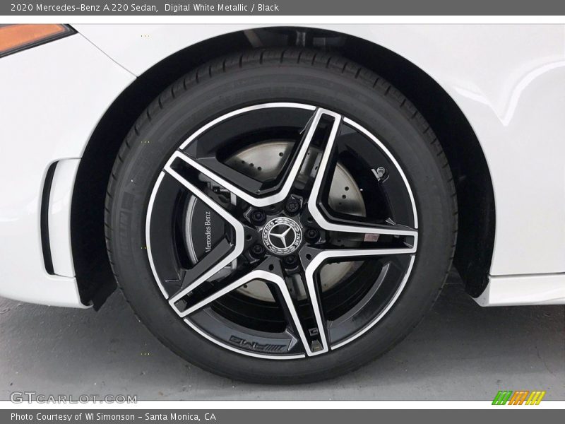 Digital White Metallic / Black 2020 Mercedes-Benz A 220 Sedan