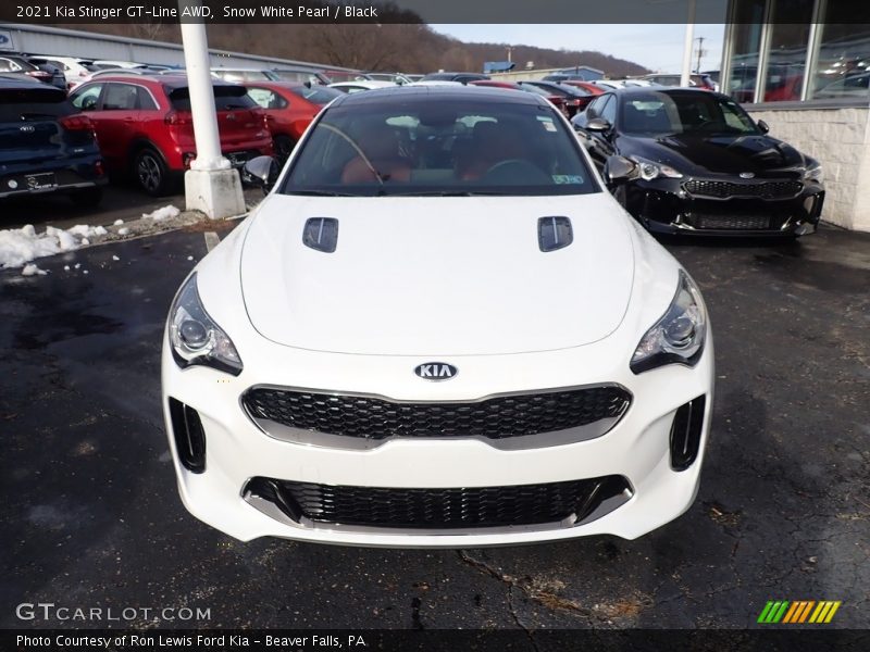 Snow White Pearl / Black 2021 Kia Stinger GT-Line AWD