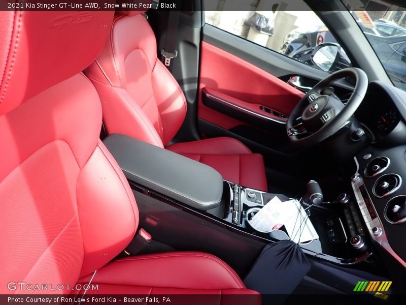Snow White Pearl / Black 2021 Kia Stinger GT-Line AWD