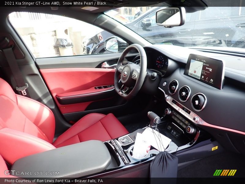 Snow White Pearl / Black 2021 Kia Stinger GT-Line AWD