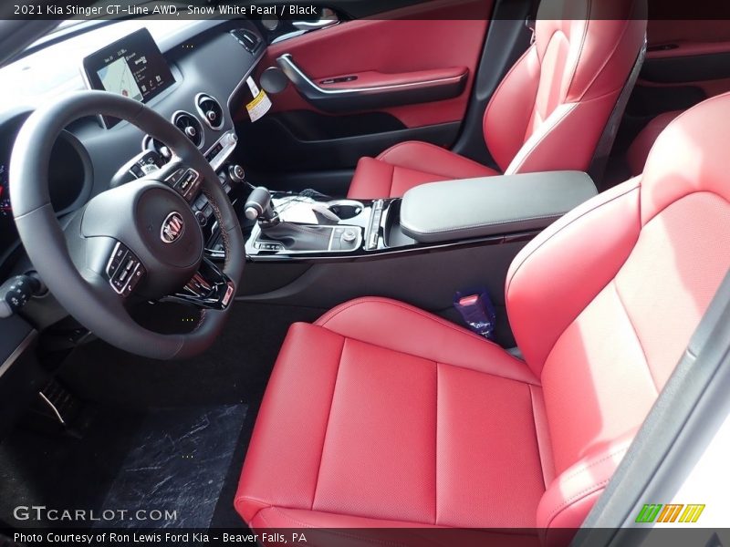 Snow White Pearl / Black 2021 Kia Stinger GT-Line AWD