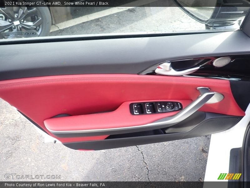 Snow White Pearl / Black 2021 Kia Stinger GT-Line AWD