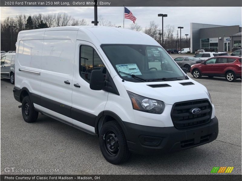 Oxford White / Ebony 2020 Ford Transit Van 250 MR Long