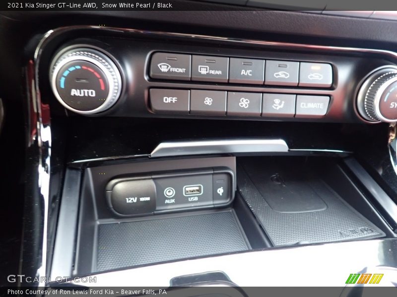Snow White Pearl / Black 2021 Kia Stinger GT-Line AWD