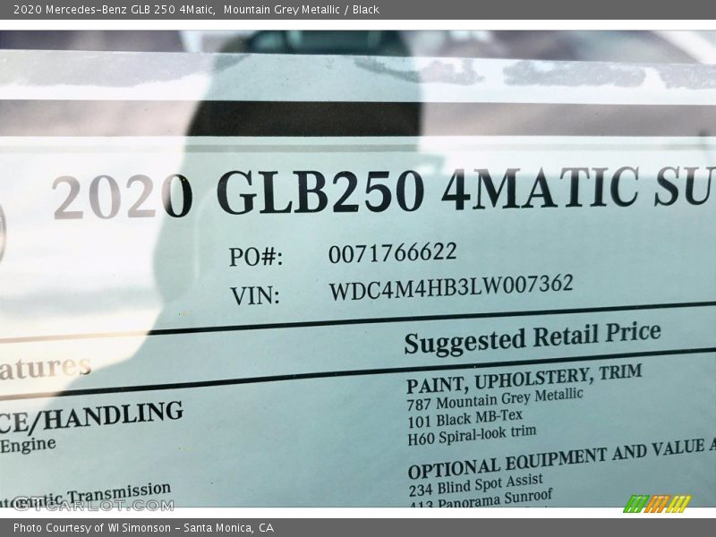 Mountain Grey Metallic / Black 2020 Mercedes-Benz GLB 250 4Matic