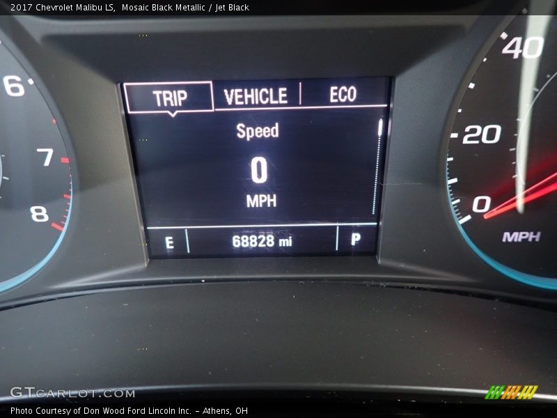 Mosaic Black Metallic / Jet Black 2017 Chevrolet Malibu LS