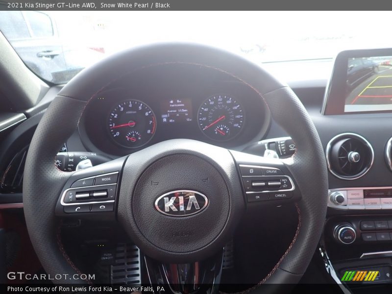 Snow White Pearl / Black 2021 Kia Stinger GT-Line AWD