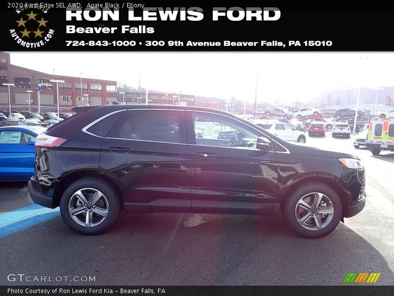 Agate Black / Ebony 2020 Ford Edge SEL AWD