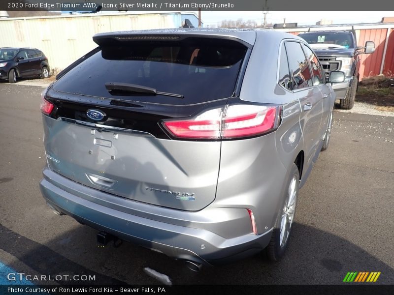 Iconic Silver Metallic / Titanium Ebony/Brunello 2020 Ford Edge Titanium AWD