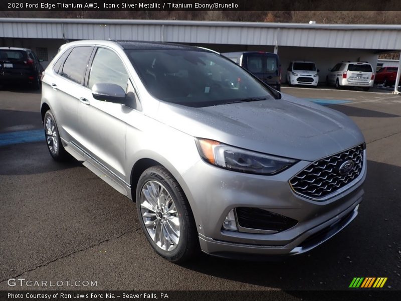 Iconic Silver Metallic / Titanium Ebony/Brunello 2020 Ford Edge Titanium AWD